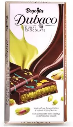 Beyoglu Dubaco Dubar Chocolate 95g Bar