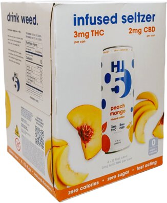 Hi5 Peach Mango THC Seltzer