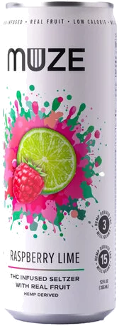 Muze Raspberry Lime Thc Seltzer 3mg
