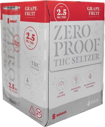 Curaleaf Select Zero Proof 2.5 MG THC Seltzer Grapefruit
