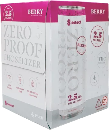 Curaleaf Select Zero Proof 2.5 MG THC Seltzer Berry