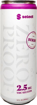 Curaleaf Select Zero Proof 2.5 MG THC Seltzer Berry