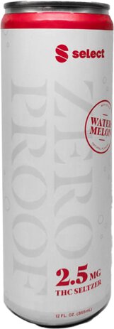 Curaleaf Select Zero Proof 2.5 MG THC Seltzer Watermelon