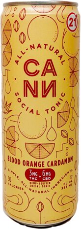 CANN 3MG Blood Orange Cardamom THC Infused Seltzer