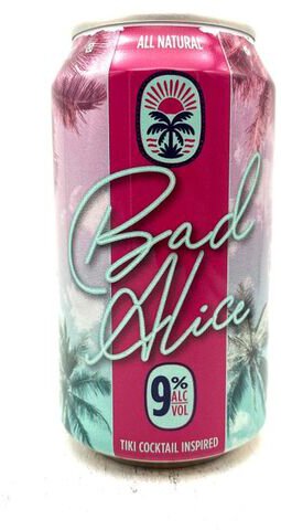 Blind Corner Bad Alice Tiki Inspired Bourbon Barrel Aged Imperial Fruited Seltzer