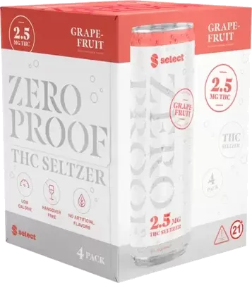 Zero Proof 2.5mg Grapefruit Seltzer