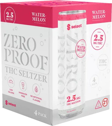 Zero Proof 2.5mg Watermelon Seltzer