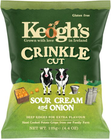 Keogh's Krinkle Cut Sour Cream And Onion Chips