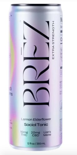 Brez Lemon Elderflower Extra Strength 10mg Thc Social Tonic