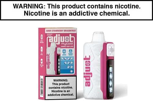 Adjust My Cool 40k Puffs Sour Strawberry Dragon Fruit
