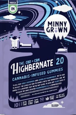 Minny Grown Highbernate Thc 25mg Cbd .5mg Cbn Gummies