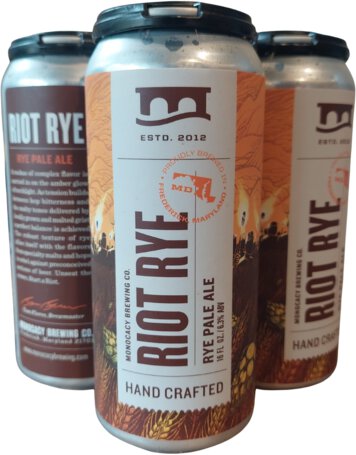 Monocacy Riot Rye Pale Ale 16oz 4pk Cans