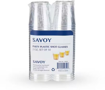 Savoy 2oz Plastic Shot Glasses