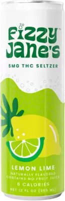Fizzy Jane Lemon Lime Seltzer 5mg THC