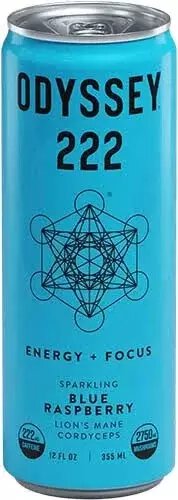 Odyssey Blue Raspberry Sparkling Mushroom Energy Drink