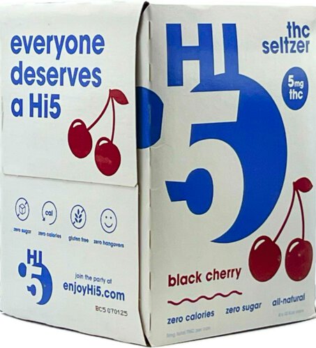 Hi5 Black Cherry 5mg THC Seltzer Can