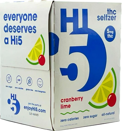 Hi5 Cranberry Lime 5mg THC Seltzer Can
