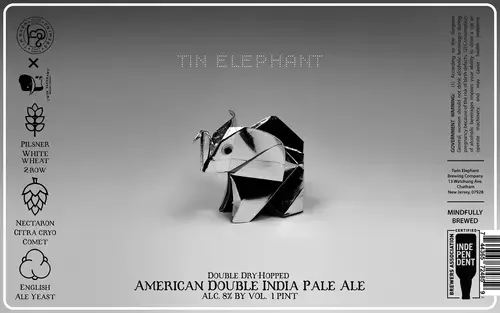 Twin Elephant Tin Barn Tin Elephant Dipa