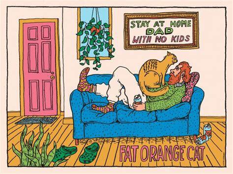 Fat Orange Cat Stay At Home Dad With No Kids 12x12oz