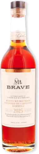 Mount Brave 2025 Limited Edition Kentucky Straight Bourbon 5-11 Year Blend finished in Cabernet