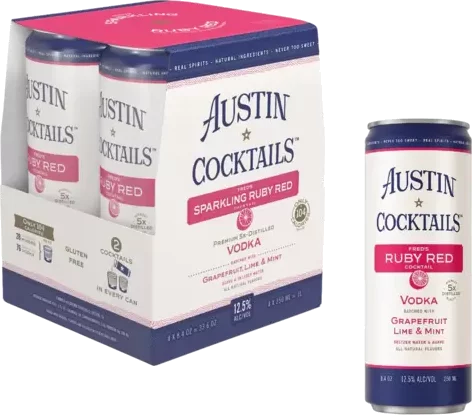 Austin Cocktails Fred's Sparkling Ruby Red 4pk