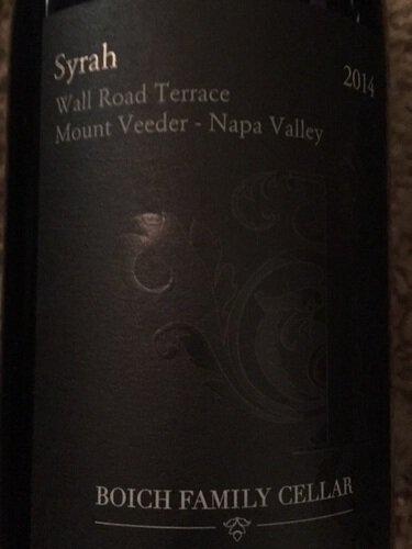 Boich Family Wall Road Mt Veeder Syrah 2021