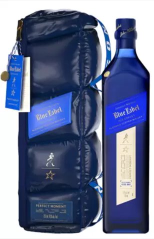 JOHNNIE WALKER SCOTCH BLENDED BLUE LABEL LIMITED ICE CHALET EDITION 750ML