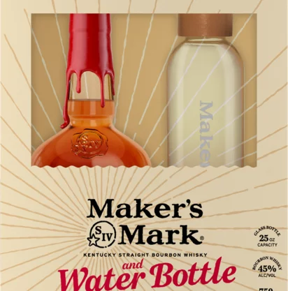 Makers Mark Bourbon Gift Set with Water Bottle