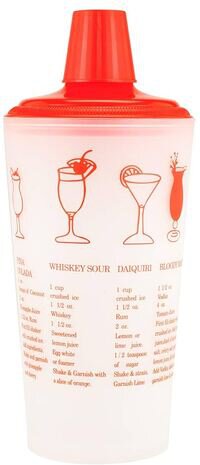 Red Recipe Cocktail Shaker 12.7oz