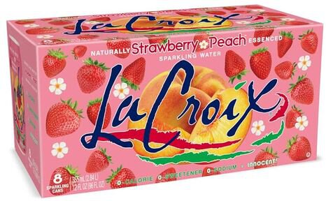 Lacroix Strawberry Peach Sparkling Water 12p
