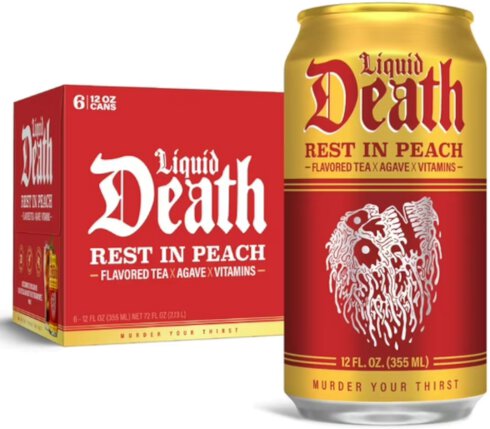 Liquid Death Rest In Peach