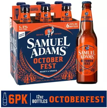 Samuel Adams Seasonal Btl 6x12oz October Fest
