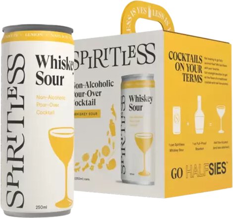 Spiritless Whiskey Sour 4pk 250ml Can