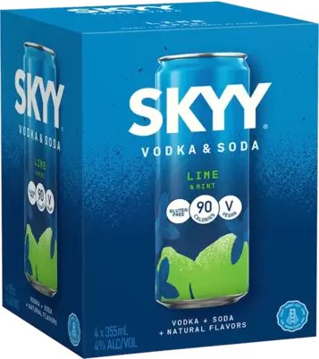 SKYY® Vodka & Soda Lime & Mint