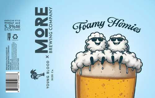 More & Young Blood Foamy Homies Wheat Ale