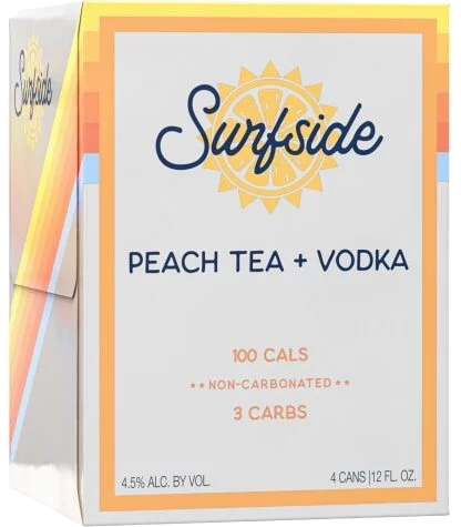 Surfside Peach Tea Vodka (4-Pack) Cans