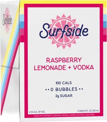 Surfside Raspberry Lemonade Vodka (4-Pack) Cans
