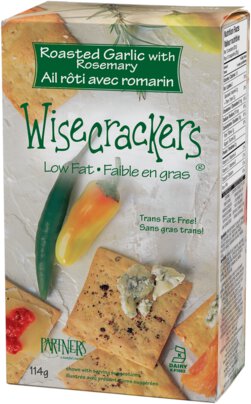 WISECRACKERS ROASTED GARLIC & ROSEMARY