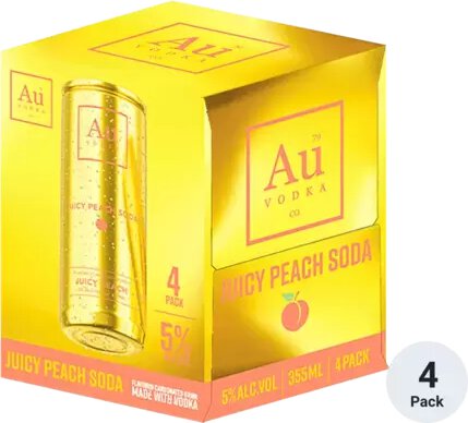 AU Vodka RTD Juicy Peach 4 pk