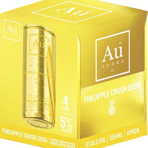 AU Vodka Pineapple Crush 4 pk