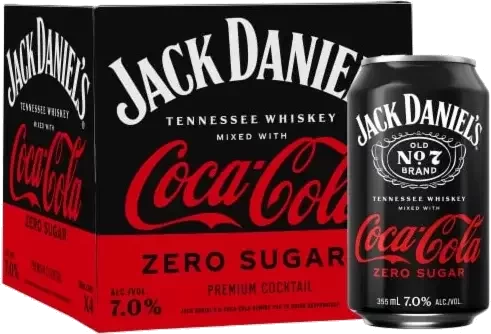 Jack Daniel's & Coca Cola Zero Sugar Ready-To-Drink