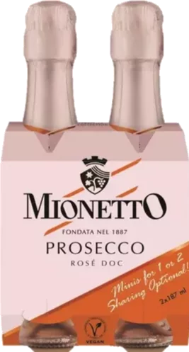 Mionetto Prosecco Rose 2 Pack 187ml