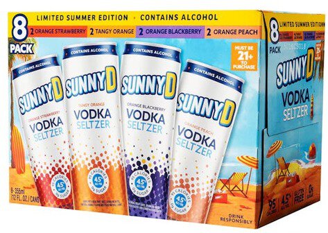 Sunny D Vodka Seltzer Summer Variety