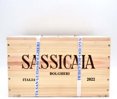 Sassicaia 2022 Original Wood Crate 6 Pack 750ml