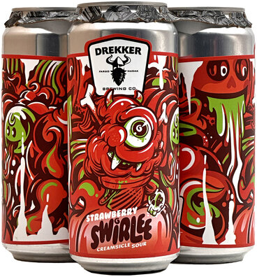 Drekker Swirlee Strawberry Creamsicle Sour