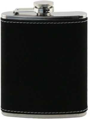 Black Suave Pocket Flask - 8 oz
