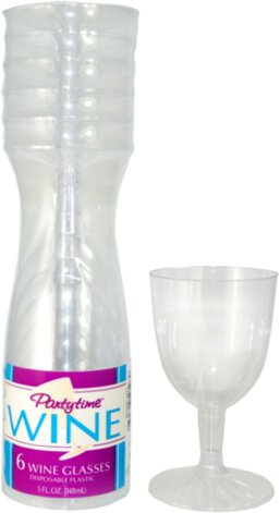 Plastic Wine Glass - 6 Pack