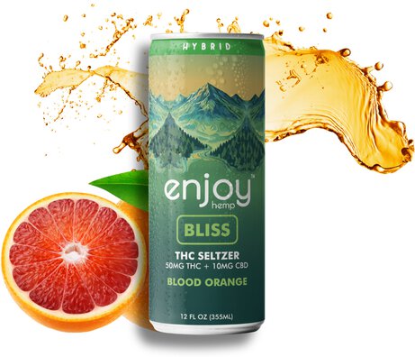 Enjoy Bliss Thc Seltzer 50mgthc 10mgcbd Blood Orange