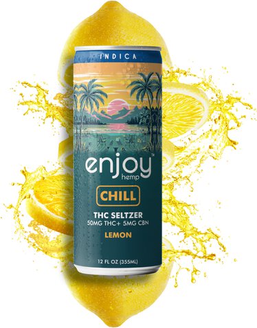 Enjoy Chill Thc Seltzer 50mgthc 10mgcbn Lemon