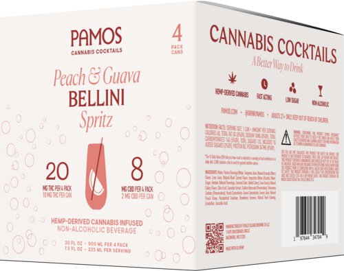 Pamos Peach & Guava 5mg THC Bellini Spritz
